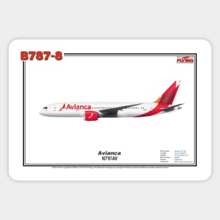 Boeing B787-8 - Avianca (Art Print) Sticker